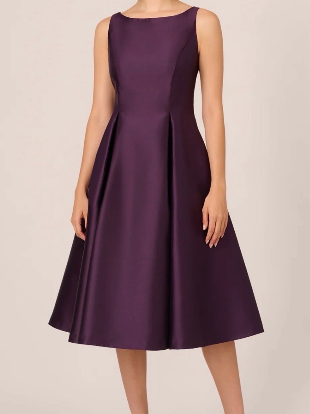 Adrianna Papell Sleeveless Mikado Fit&Flare Midi Dress, NWT, size 6